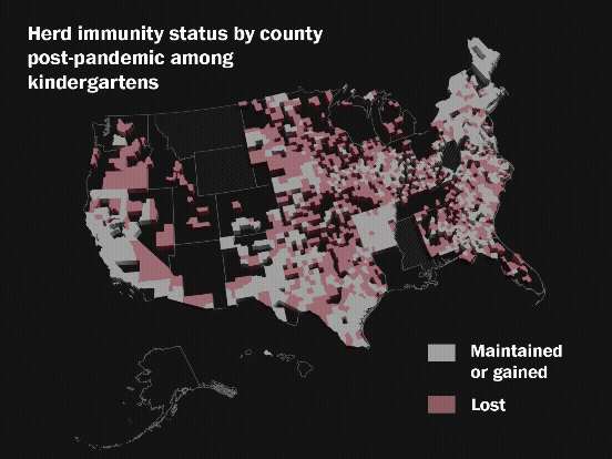 Vaccination Rates US Map